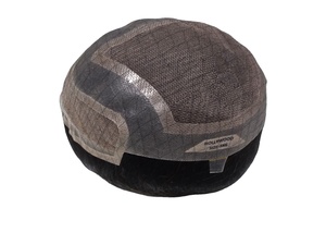 Taz Hair Men's Kinky Straight Deep Wave Water Wave Styles Peluca tupé hecha de cabello Remy indio y cabello humano de Bangladesh - Product Image 2