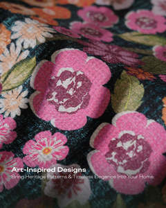 Tapis de salon moderne de luxe, motif floral 3D dense, effet nuit, lavable, en polyester imprimé, antidérapant en latex - Product Image 2