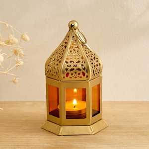 ZARA ENTERPRISES Industrial Vintage Hurricane Glass <b>Candle</b> <b>Holder</b> for Taper <b>Candles</b> Set Handcrafted Brass Candlestick <b>Holders</b> - Product Image 6