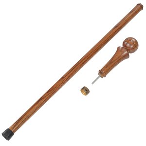 Bastón de madera maciza natural con punta de bola y banda de latón, duradero para uso doméstico, soporte diario para caminar para personas mayores, venta al por mayor - Product Image 3