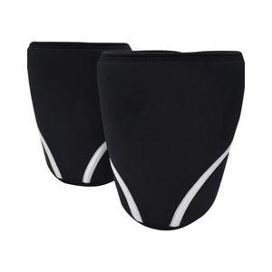 Rodillera de neopreno negra para levantamiento de pesas, soporte de compresión, protector profesional para powerlifting, antideslizante, para fitness - Product Image 3