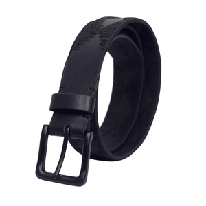Ceinture en cuir personnalisée pour homme, style équestre et polo, avec boucle ardillon, en cuir pleine fleur, broderie, ceinture de sport - Product Image 3
