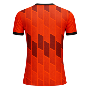 Camiseta de Fútbol Lyon Naranja y Negra, Ligera, Transpirable, que Absorbe la Humedad, Uniforme Deportivo para Entrenamiento - Product Image 3