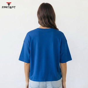 Custom 100% Cotton Oversized T-Shirts for Women Summer Feathers 210gsm Solid Casual Knitted Design Heat-transfer/Screen Printing - Product Image 5