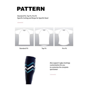 ชุดเสื้อรักบี้สีดำสีเขียวสีขาวสำหรับผู้ชายแขนสั้นระบายความชื้นได้พอดีตัวพิมพ์ลายแบบซับลิเมชั่นเสื้อผ้าสำหรับทุกฤดูกาล - Product Image 4