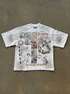 Camiseta de Algodón Blanca Marching Knights, Manga Corta, Diseño Estampado, Cuello Redondo, Estilo Casual para Hombre - Product Image 3