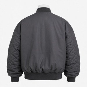 Blouson bomber vintage pour homme, coupe ample, finition délavée, silhouette décontractée, design élégant, parfait pour le streetwear et la mode décontractée - Product Image 2