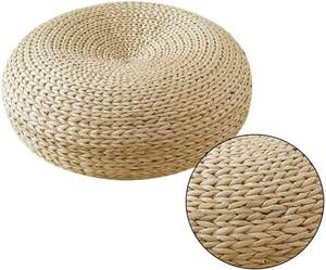 Tabouret et ottoman en rotin tissé à la main avec un design artisanal moderne pour salon, chambre à coucher, hôtel - Product Image 1