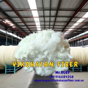 Fibra de Poliéster Sólida 0.9D de Buena Calidad - Blanca, Reciclable, Grado Vikohasan, Fabricante para Hilado y Relleno - Product Image 6