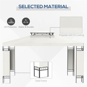 Gazebo de jardin en acier avec écran, 12,9 pieds x 9,6 pieds, abri extérieur portable - Product Image 6