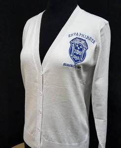 Suéter de Punto Acrílico Simple de Invierno Zeta Phi Beta para Mujer, Chaqueta Universitaria Bordada en Chenilla, de Secado Rápido y Personalizable - Product Image 1