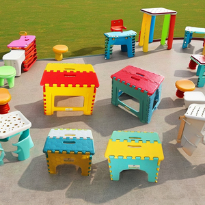 Sillas de plástico plegables al por mayor para jardín de infantes, pequeño restaurante, casa del árbol y uso doméstico - Product Image 4