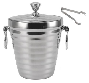Seau à glace en acier inoxydable à prix abordable, design minimaliste rond, résistant à la rouille, refroidisseur de fête pour bouteille de vin - Product Image 4