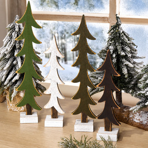 Árbol de Navidad de Madera Miniatura de Alta Calidad, Decoración Rústica para Mesa, Escritorio, Estante, Oficina y Navidad - Product Image 1
