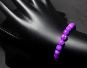 Purple Opal Round Beads 5-8mm Natural <b>Stone</b> for <b>Bracelet</b> Making HASNAIN <b>GEMS</b> 8 Inches/16 Inches Long Strand - Product Image 5
