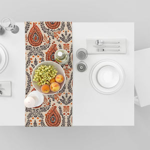 Indian Exporter Luxury Cotton Table Runner Custom Embroidery Wedding Table Linen Decorative Piece - Product Image 3