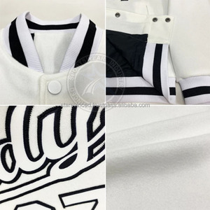 Blouson universitaire homme personnalisé 2025 en laine et cuir véritable, col montant de haute qualité, broderie décorative, hiver - Product Image 5