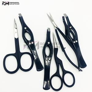 ชุดกรรไกรตัดหนังกำพร้า/กรรไกรตัดขนคิ้ว/แหนบคิ้ว คุณภาพดีที่สุดจาก RMI ปลายเงินเคลือบด้านสีดำด้าน / กรรไกรสปริง / แหนบคิ้ว - Product Image 4