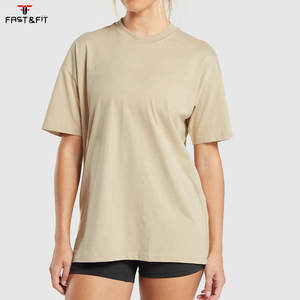 Camiseta Deportiva de Verano para Mujer, Transpirable y Ecológica, 100% Algodón, Corte Regular, Logotipo Personalizado OEM, Corte Holgado para Entrenamiento - Product Image 1