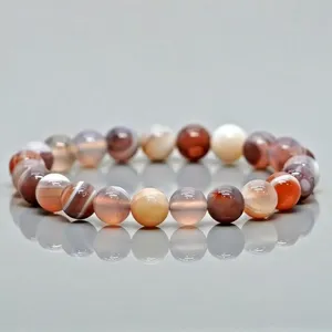 Natural Botswana Agate 8mm Smooth Round AA Grade Gemstone Beads <b>Stretch</b> <b>Bracelet</b> Healing Jewelry Wholesale - Product Image 4