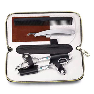 Ensemble de ciseaux de coiffure professionnels avec lames en acier inoxydable et kit de peignes pour usage en salon, nouveau style, kit de barbier aiguisé - Product Image 1