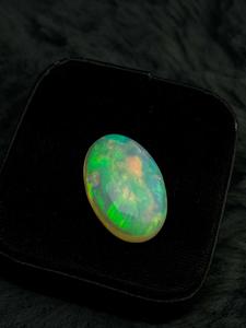 Natural Ethiopian Fire <b>Opal</b> Oval Cut Cabochon Multi Color Flashy Loose Gemstone 20.70ct for Jewelry & Healing - Product Image 6