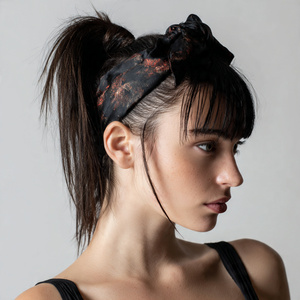 High Quality Running Ponytail <b>Headband</b> Women Streetwear Sublimation Pony Tail Caps Head Ponytail Hole Workout <b>Headband</b> - Product Image 5