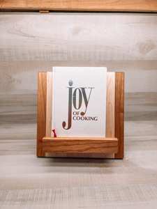 Support de livre de recettes pliable en bois d'acacia pour la cuisine, support de livre de recettes pour la décoration du comptoir de cuisine - Product Image 5