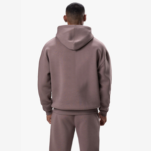 Premium men pullover tracksuit <b>set</b> hoodie with <b>matching</b> <b>joggers</b> comfortable sportswear for jogging and breathable fabric - Product Image 2