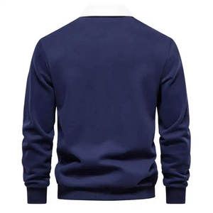 Pull à col polo à manches longues pour homme, de haute qualité, décontracté, à boutons, pour l'automne - Product Image 4
