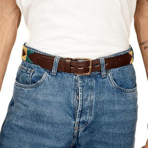 Custom Wholesale Polo Belt Durable Hand-Stitched Cowhide Leather Belt - Product Image 5