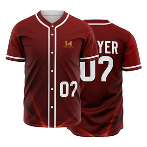 Maillot de baseball sublimé pour homme, entièrement boutonné, personnalisé, respirant, à séchage rapide, anti-humidité, vêtement de sport - Product Image 3