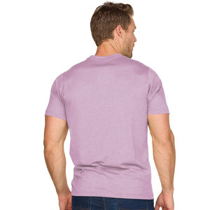 T-shirt pour homme en coton 100% uni, 200g, avec logo imprimé en sérigraphie, vente en gros - Product Image 4