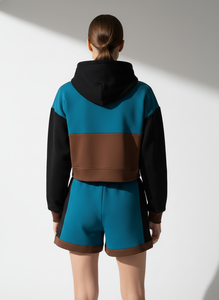 Sweat à capuche ample en coton pour femme, personnalisable, décontracté, respirant, en molleton avec techniques d'impression, col à capuche - Product Image 2