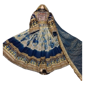 Wholesale Prices LOW MOQ Floor-Length Afghan Kuchi Breathable Long Sleeves 100% Polyester Afghani Style <b>Dresses</b> Wedding Gifts - Product Image 1