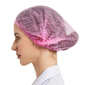 Disposable Bouffant Caps Non-woven 21" <b>Head</b> <b>Covers</b> Bonnet Hair Net Hats for Food Service Beauty Salon Cooking Nurses Caps - Product Image 2
