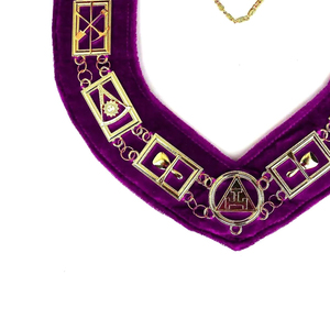 Al por mayor Regalia Masónica del Arco Real: Mandil de Capítulo del Arco Real para Ex Alto Sacerdote con Lengüetas Laterales de Terciopelo, Masónico del Arco Real - Product Image 5