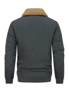 Chaqueta Bomber de Invierno para Hombre Rapid Sports, Cortavientos, Transpirable, Ecológica, Informal, con Forro de Satén/Seda, Cierre de Cremallera - Product Image 2