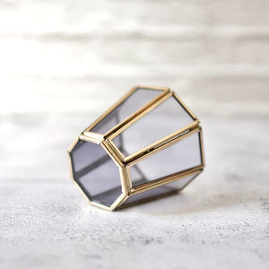 Wholesale Gold Plated Metal Edge Tea Light <b>Candle</b> Holder Terrarium Votive Glass for Home Office Deco Elegant <b>Candle</b> Jars Design - Product Image 3