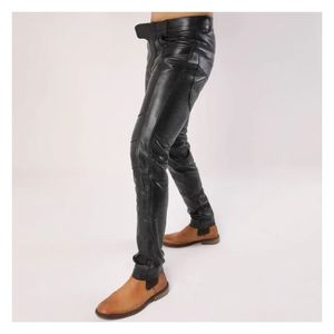 กางเกงหนังแกะผู้ชายแบบมีฝาปิด - Product Image 4