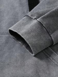 Sweat-shirt oversize délavé pour homme, style streetwear décontracté, vêtement de sport, tissu épais, pull à capuche pour l'hiver - Product Image 6