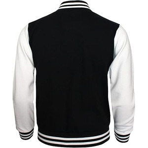 Wholesale OEM Chenille Letter Embroidery Patches Custom Logo College <b>Leather</b> Sleeve Black Wool Varsity Baseball Letterman <b>Jacket</b> - Product Image 3