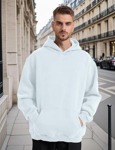 Sweat à capuche tendance pour homme grande taille, coupe oversize, 3XL 4XL 5XL, en polaire épaisse, chaud pour l'hiver, style streetwear décontracté - Product Image 3