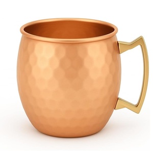 Taza de cobre con acabado antiguo, ideal para bebidas tradicionales, agua desintoxicante y decoración elegante para la cocina, a precio de mayoreo. - Product Image 1