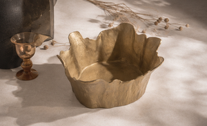 Contemporary Minimalist <b>Gold</b> <b>Bowl</b> Texture Casting Art Sculptural <b>Decor</b> Item Bulk Order - Product Image 5