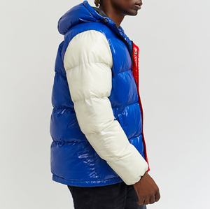 Chaqueta acolchada para hombre, ropa de calle de invierno, a la moda, con bloque de Color brillante, venta al por mayor - Product Image 5