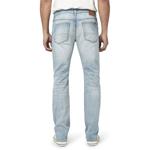 Chaqueta de Mezclilla Azul Claro para Hombre, Corte Ajustado, Elástica, Pantalones Casuales de Algodón de Alta Calidad, Ropa de Moda para Uso Diario, Prendas Inferiores Elegantes para Invierno - Product Image 3