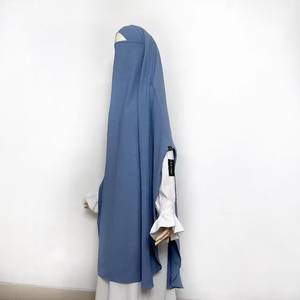 Safamedina Hijab Khimar Français Traditionnel Musulman Élégant et Modeste en Polyester Crincle Airflow à Manches Longues pour Femmes - Product Image 1