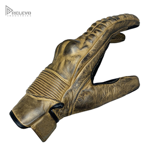 Gants de moto en cuir unisexes respirants, finition lavée, coupe-vent, toutes saisons, taille adulte, haute qualité, vente en gros, premium - Product Image 2