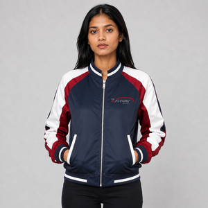 Trending <b>Women</b> Bomber <b>Jacket</b> Custom Logo <b>Lightweight</b> Full Zipper Casual Wear Windproof Outerwear Bomber <b>Jacket</b> for <b>Women</b> - Product Image 1